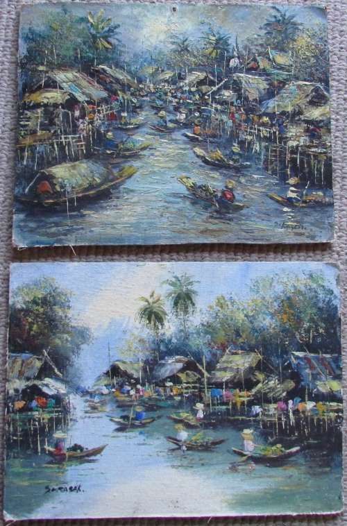 2 PRETTY LITTLE THAI PAINTINGS