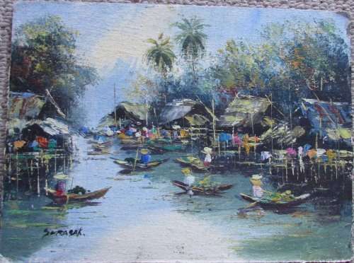 2 PRETTY LITTLE THAI PAINTINGS