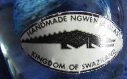 NGWENYA BLUE  GLASS OWL
