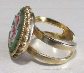 PRETTY ITALIAN MILLEFIORI MOSAIC RING - ADJUSTABLE SIZE