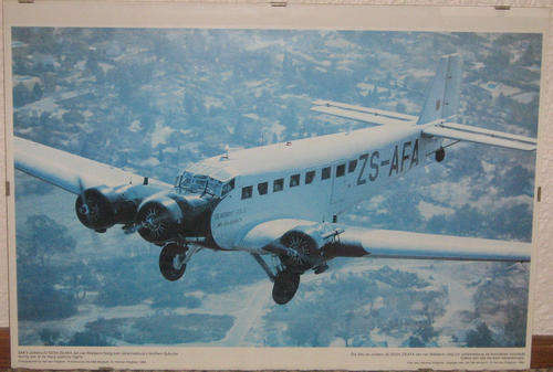 SAA JUNKERS JU 52 FLYING OVER JOHANNESBURG  - PHOTO BY HERMAN POTGIETER