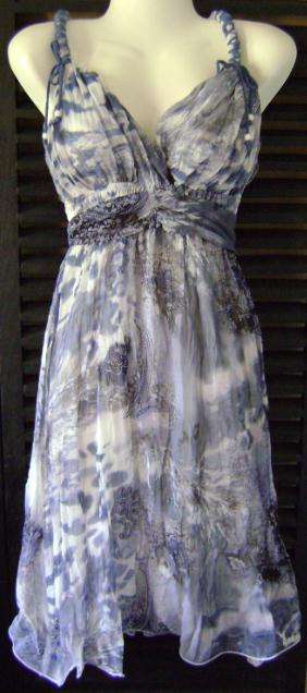 Blue and White Summer Dress