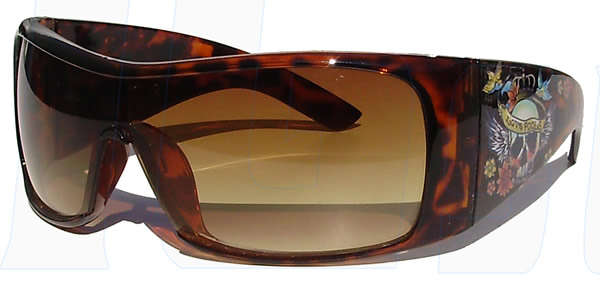 Tattoo "Love Fools" Sunglasses - Tortoise