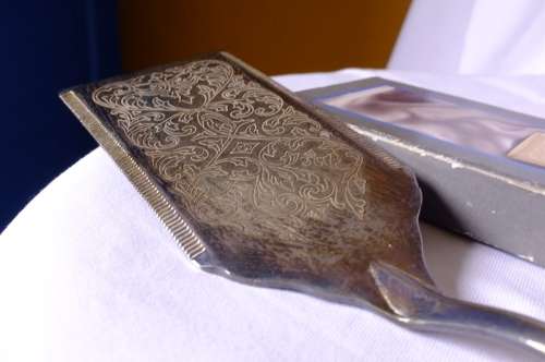Marvelous find !!! Vintage Silver plated cake / lasagne lifter in original box