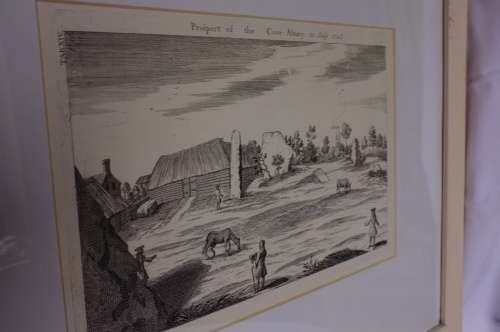 Beautiful !! Vintage print. `Profpect of the Cove Abury, 10 July 1723`