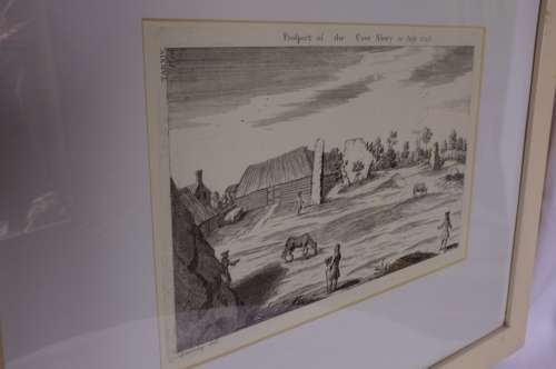 Beautiful !! Vintage print. `Profpect of the Cove Abury, 10 July 1723`