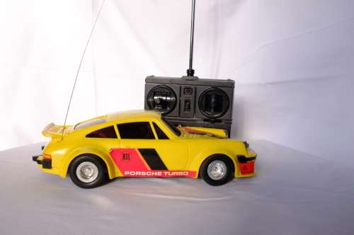 Rare find!!! Vintage Asahi R/C Yellow Porsche