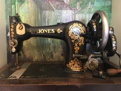 Vintage Jones Hand Crank Sewing Machine
