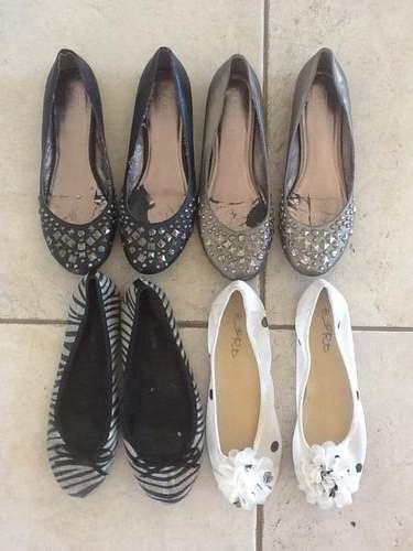 Four Pairs Of Pumps Ballet Flats