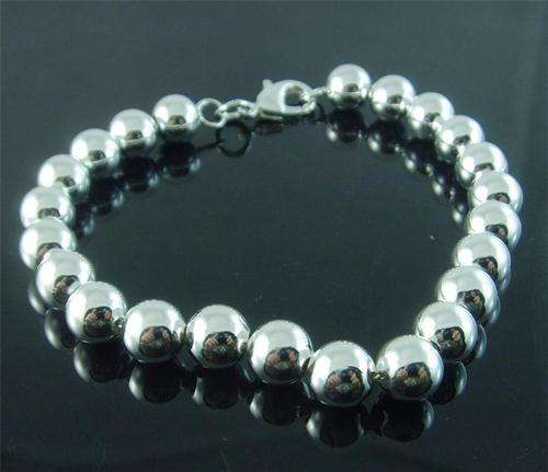 STUNNING 925 STERLING SILVER BEADS BRACELET