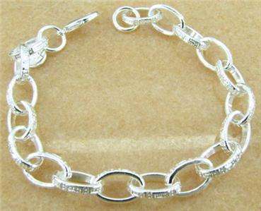 PRETTY STERLING SILVER ENGRAVED BRACELET