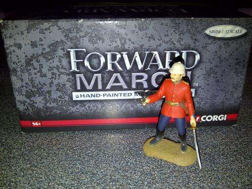 CORGI FORWARD MARCH HAND PAINTED METAL FIGURINE 1:32 : LT JRM CHARD VC 1879