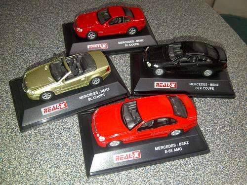 MERCEDES BENZ COLLECTION : SET OF FOUR MINATURES 2 X SL'S, CLK AND E55 AMG