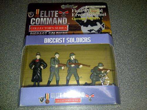 DIE CAST COLLECTION 1:32 ELITE COMMAND FIELD MARSHAL ROMMEL GERMAN SOLDIERS