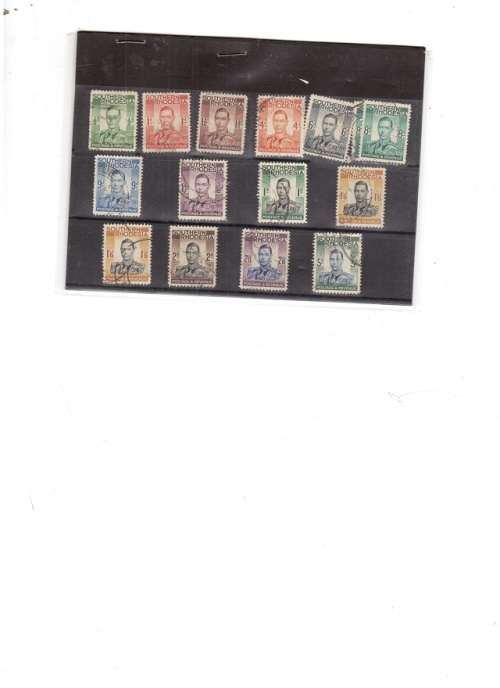SOUTHERN RHODESIA 1937 USED HALF PENNY TO 5 SHILLINGS SEE PICS