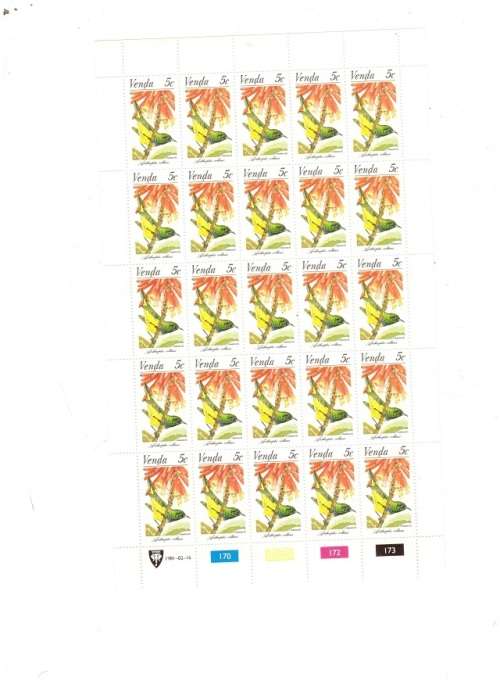 4 X 25 VENDA MINT CONTROL BLOCKS FOR THE LOT SEE PICS!!!!