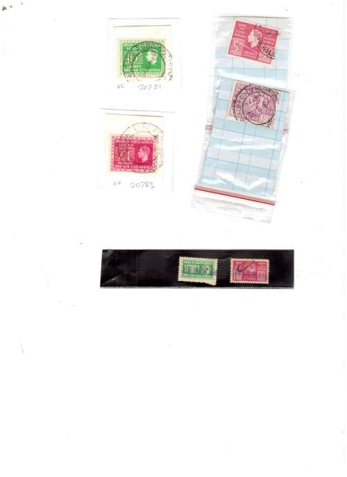 SA UNION REVENUE STAMPS USED SEE PICS!!!