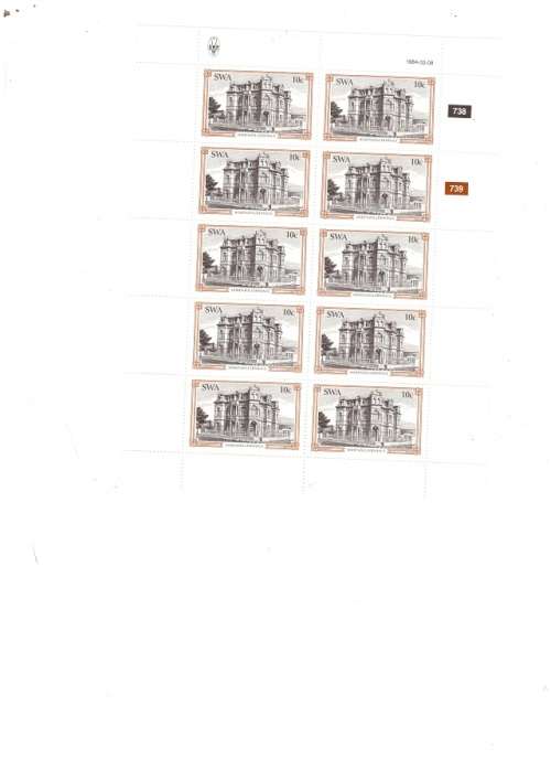 4 X SWA 1984 CONTROL BLOCKS OF 10 MINT STAMPS SEE PICS!!!