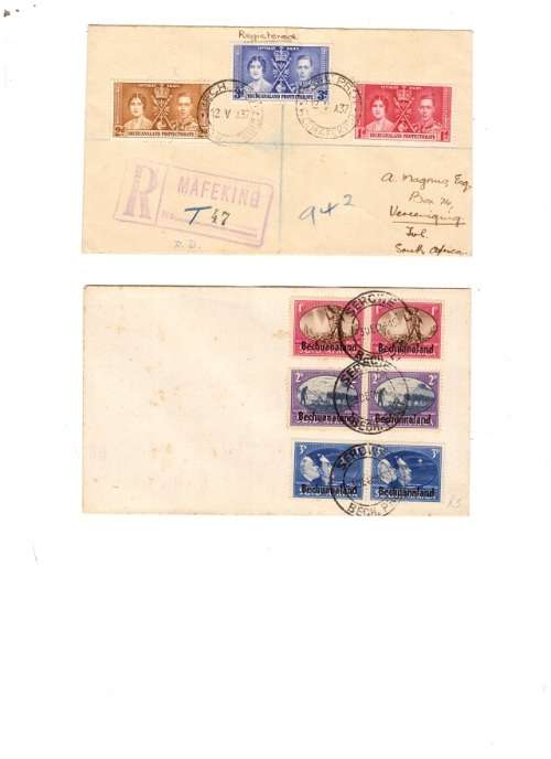 BECHUANALAND 9 X USED STAMPS ON PAPER SEE PICS!!!!