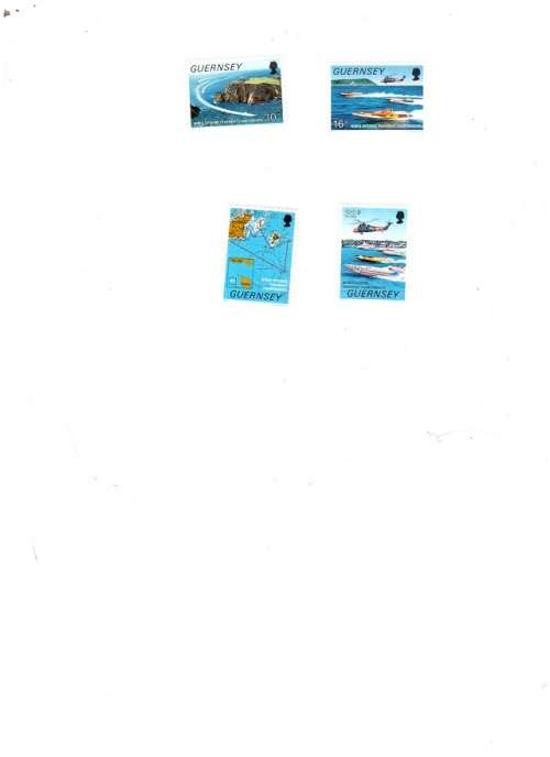 GREAT BRITAIN GUERNSEY WORLD OFFSHORE POWERBOAT CHAMPIONSHIPS 1988 SET OF 4 STAMPS SEE PICS!!!