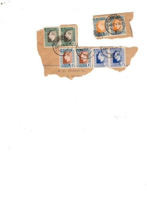 SOUTH AFRICA UNION PAIRS USED ON PAPER SEE PICS!!!