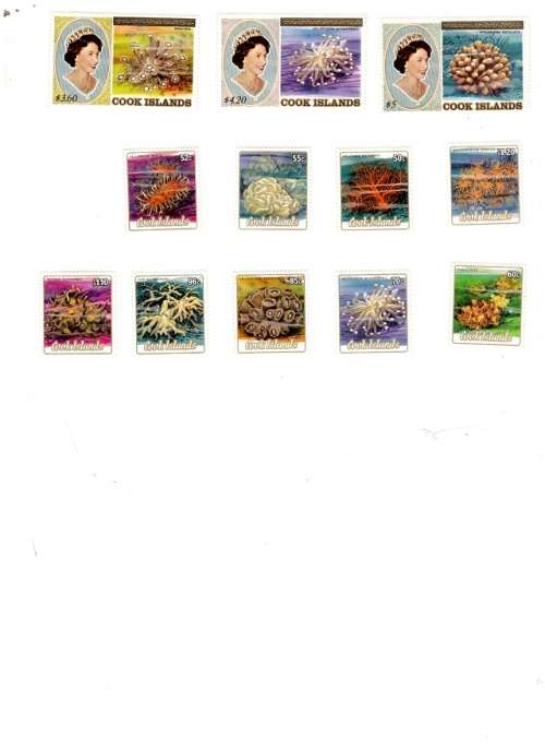 MINT SET COOK ISLAND 12 X STAMPS GOOD VALUE SEE PICS!!!