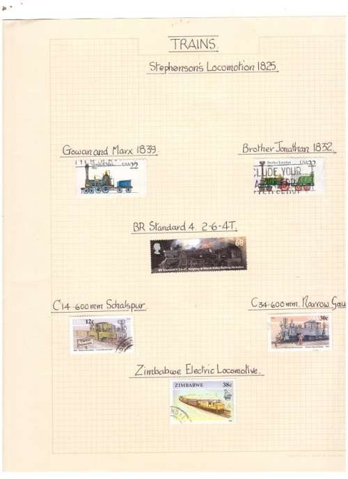 TRAIN STAMPS AND CONTROL BLOCKS SEE PICS!!!!