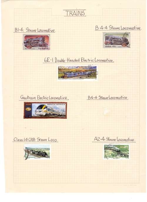 TRAIN STAMPS AND CONTROL BLOCKS SEE PICS!!!!