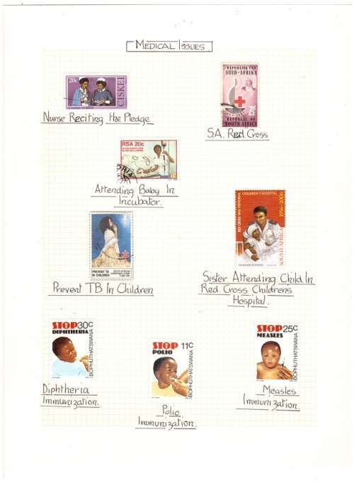 HOSPITAL AND MEDICAL ISSUES STAMPS 2 PAGES SEE PICS~!!!!