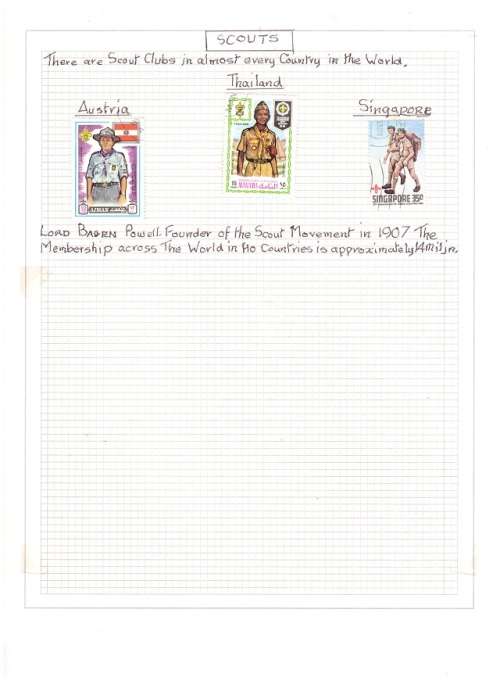 SCOUTS STAMPS 2 PAGES SEE PICS!!!!