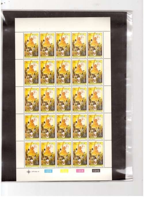 2 X CONTROL BLOCKS OF 25 MINT RSA STAMPS 1979 SEE PICS!!!!