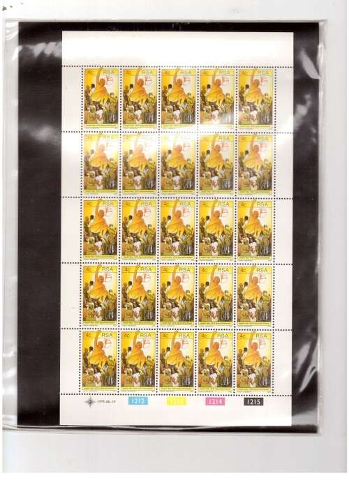 2 X CONTROL BLOCKS OF 25 MINT RSA STAMPS 1979 SEE PICS!!!!