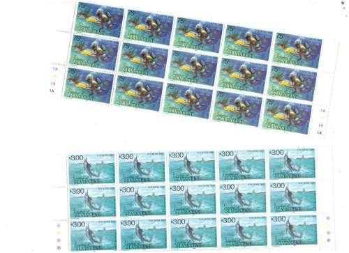 ST VINCENT COTROL BLOCKS 4 X 15 MINT STAMPS SEE PICS!!!!!