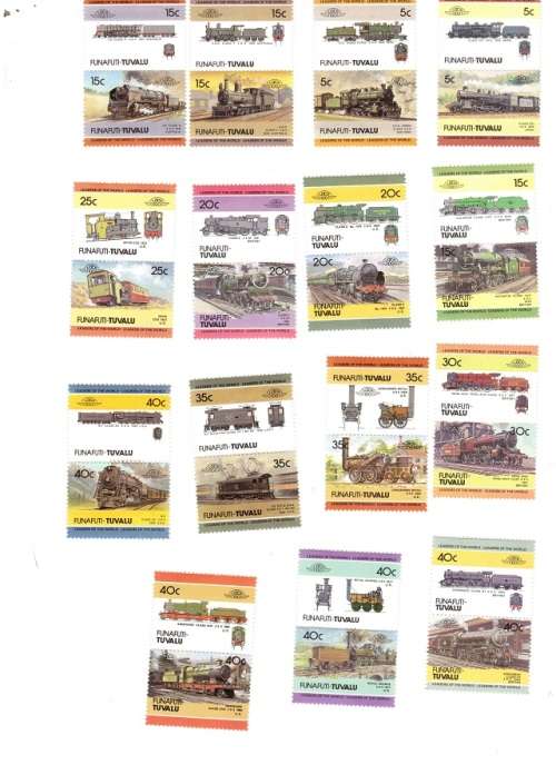 TRAIN STAMPS MINT SETS FOR THE LOT SEE PICS!!!!