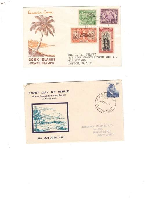 2 X SPAIN,1 X AUSTRALIA,1 X NEW ZEALAND FIRST DAY COVERS SEE PICS!!!!