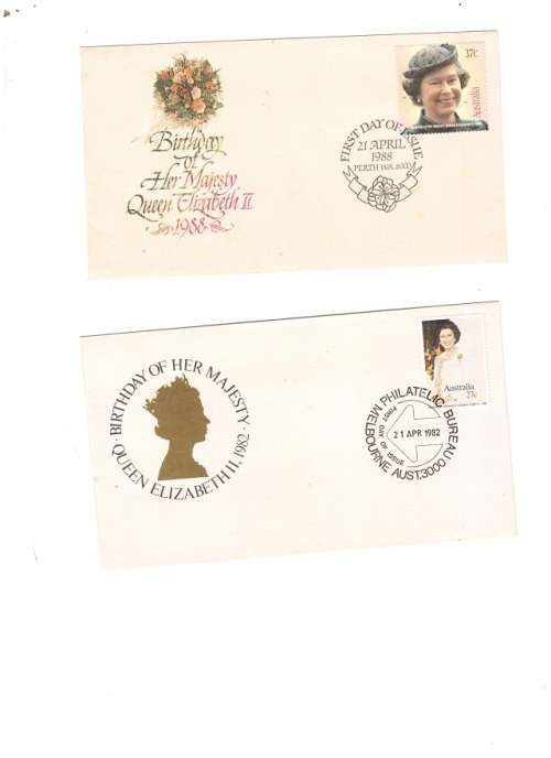 4 X AUSTRALIA ROYALTY FIRST DAY COVERS SEE PICS!!!