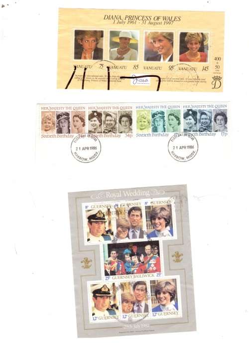 GREAT BRITAIN ROYALTY 5 SETS USED STAMPS SEE PICS !!!!!