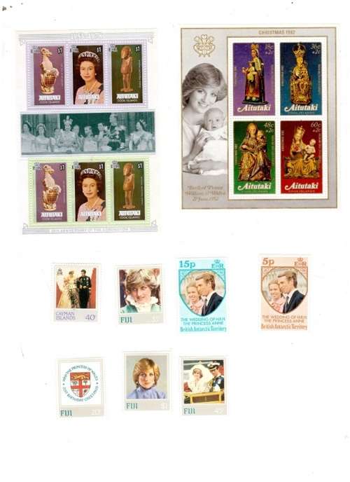 GREAT BRITIAN ROYALTY 2 X MINT SETS AND 7 MINT STAMPS SEE PICS!!!!