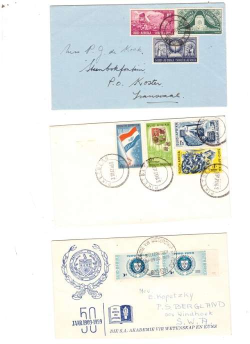 UNION OF SOUTH AFRICA FIRST DAY COVERS SEE