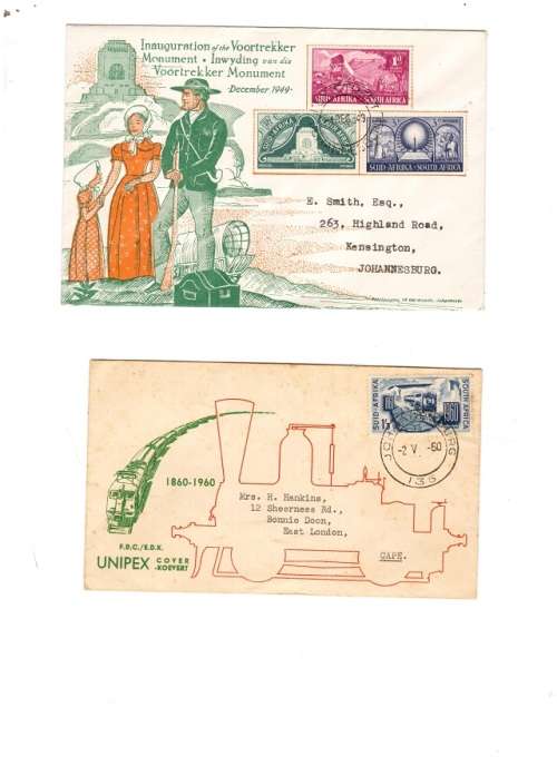 4 X SA UNION FDC`S SEE PICS!!!
