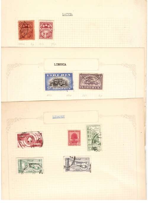 10 X PAGES USED WORLD STAMPS SEE PICS!!!!!