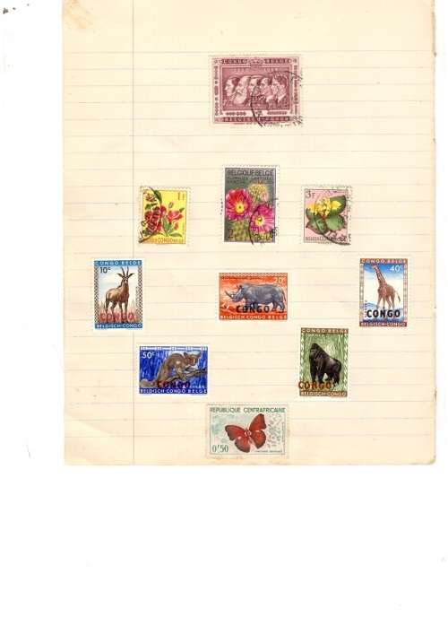 CANADA.CEYLON,BELGIUM CONGO 115 USED STAMPS SEE PICS!!!!