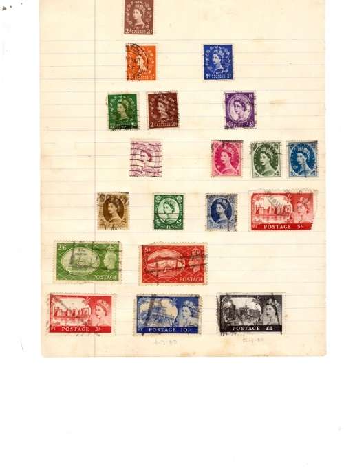GREAT BRITAIN 94 USED STAMPS SEE PICS!!!