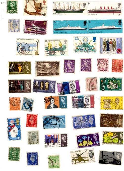 GREAT BRITAIN 94 USED STAMPS SEE PICS!!!
