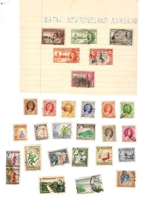 RHODESIA NYASALAND 28 X USED STAMPS SEE PICS!!!!