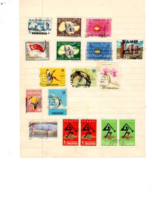 SINGAPORE 41 X USED STAMPS SEE PICS!!!!