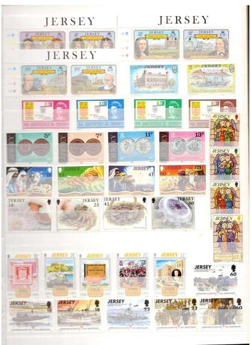 GREAT BRITAIN 75 X JERSEY MINT AND USED STAMPS SEE PICS!!!!