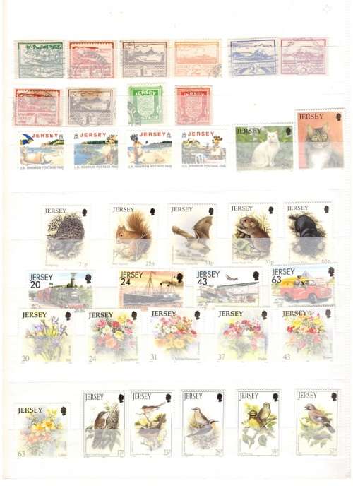 GREAT BRITAIN 75 X JERSEY MINT AND USED STAMPS SEE PICS!!!!