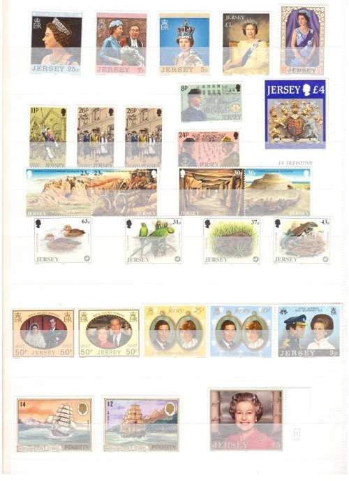 GREAT BRITAIN 60 X JERSEY MINT STAMPS SEE PICS!!!!
