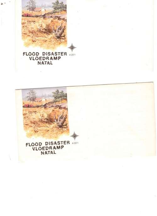 2 X RSA 1987 FIRST DAY COVERS NO 422.1 VARIETY NO STAMPS SEE PICS!!!!